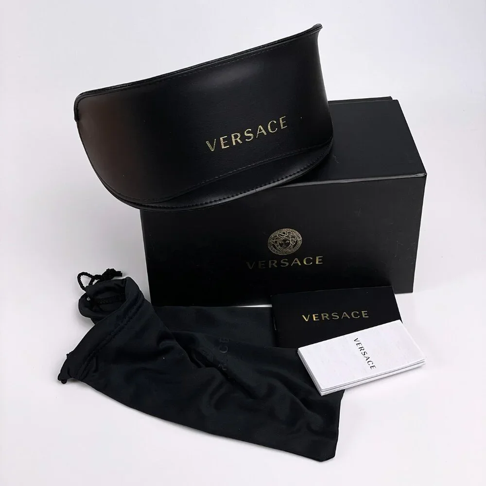Versace VE4461 314/87 BRAND NEW Sunglasses White Mirror Silver Detachable Lens